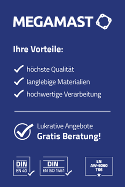 Megamast.de - Lichtmasten und Laternenmasten Anbieter - Lichtmast und Flutlichtmaste Grosshandel